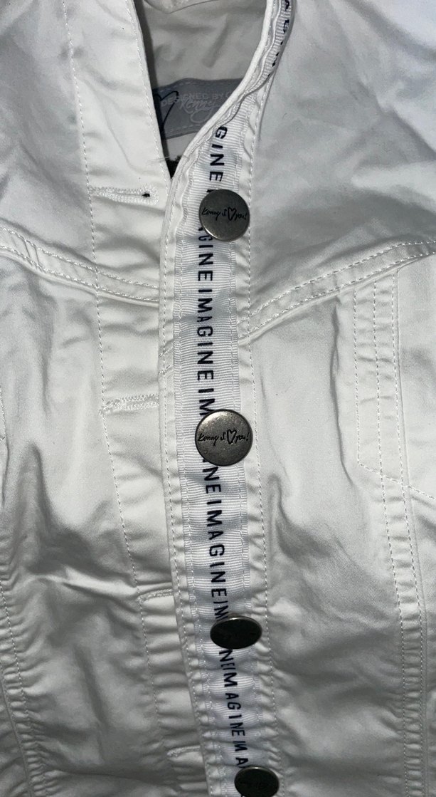 Düğmeli Beyaz Kadın Ceket - Görsel 2