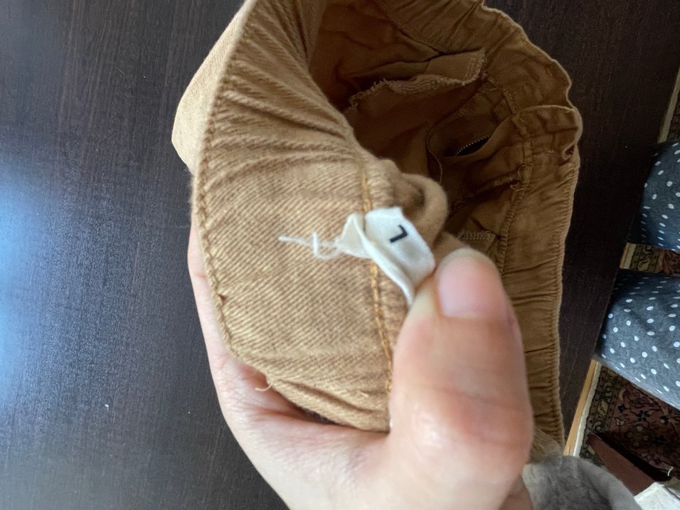 Bej kahve Keten Etek Rahat Kesim - Görsel 3