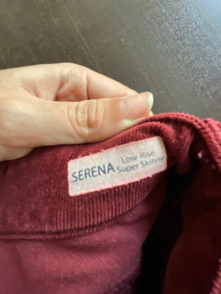 Bordo Süet Düğmeli Kadın Pantolon Mavi - Görsel 5