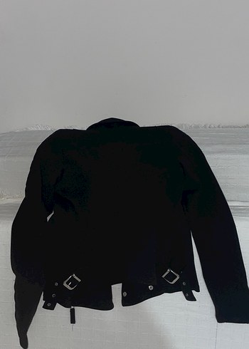 Kadın Siyah  Biker Ceket - Görsel 6