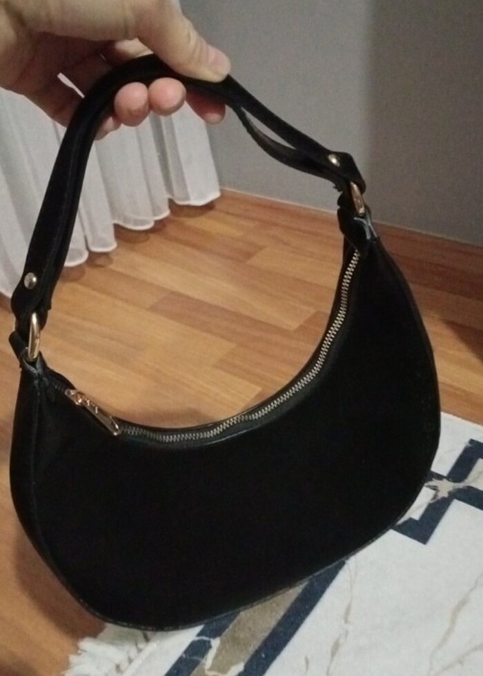 Siyah kadife canta - Görsel 3