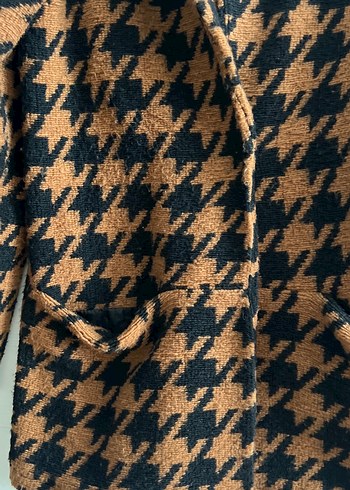 Düğmeli Kahverengi Midi Kadın Kaban - Görsel 4