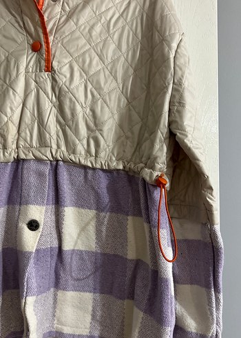 Kapüşonlu Düğmeli Gri Kadın Ceket - Görsel 3