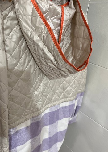 Kapüşonlu Düğmeli Gri Kadın Ceket - Görsel 5