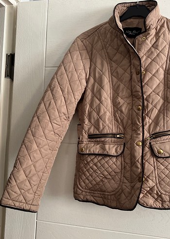 Düğmeli Bej Kadın Mont, Midi Boy - Görsel 2