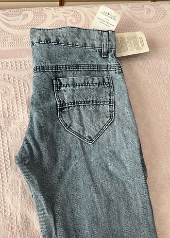 Gri Bol Kesim Kadın Denim Pantolon - Görsel 3