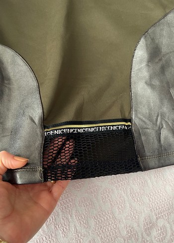 Gri Kemerli Yarım Balıkçı Mini Sweatshirt - Görsel 2