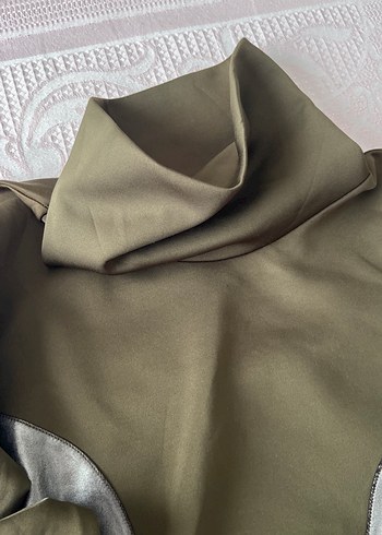 Gri Kemerli Yarım Balıkçı Mini Sweatshirt - Görsel 4