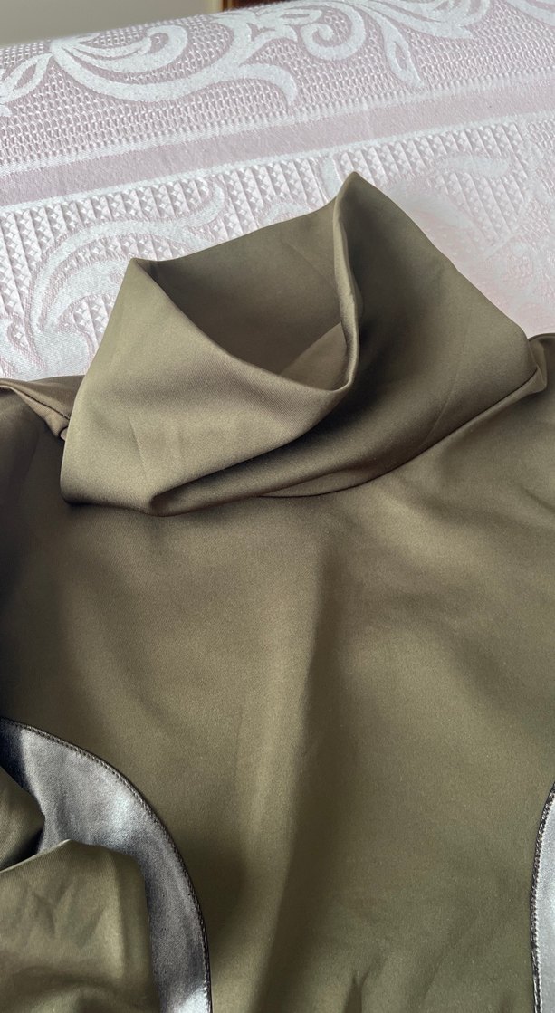 Gri Kemerli Yarım Balıkçı Mini Sweatshirt - Görsel 4