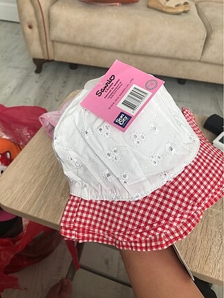 1-2 Yaş, 19 cm Beden pembe Renk Bebeklere hello şapka