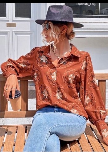 Zara Bohem Uzun Kollu Düğmeli Kadın Gömlek