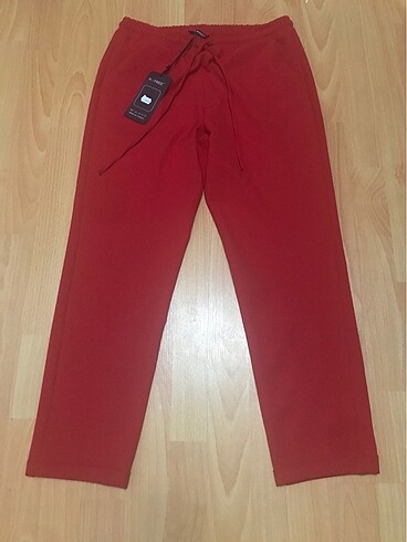 N-Free kırmızı duple paça cepli şahane pantolon#Yeni etiketli