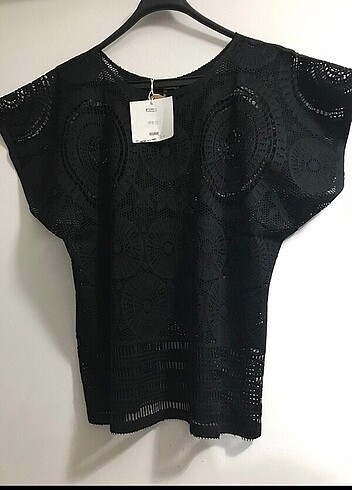universal Beden Siyah dantel güpürlü şahane bluz#Yeni etiketli