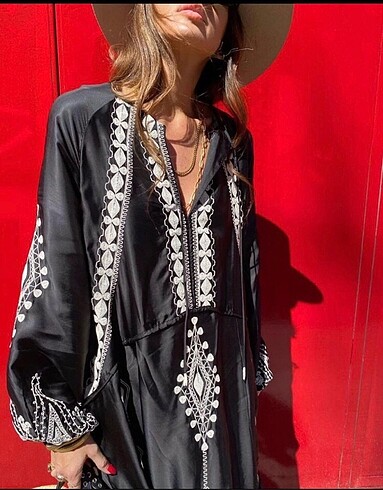 Zara Sobe zara model şahane etnik elbise#Yeni etiketli