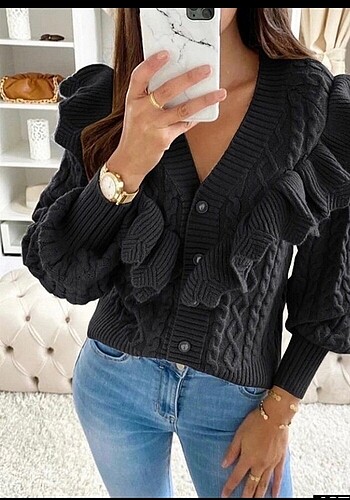 Zara Zara model valonlu şahane triko hırka#Yeni etiketli