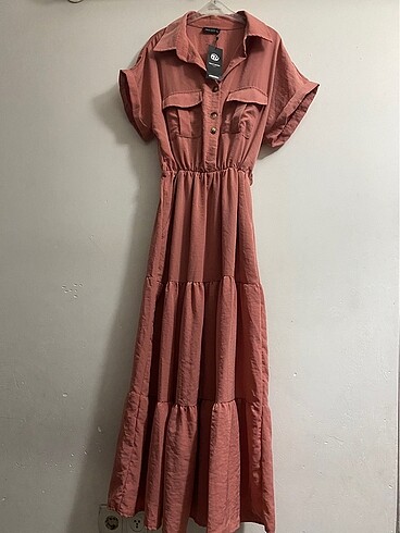 Zara Gül kurusu zara model 4 cepli maxi elbise#Yeni etiketli