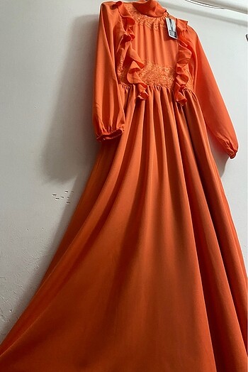 Etika fashion valonlu uzun şahane elbise#Yeni etiketli