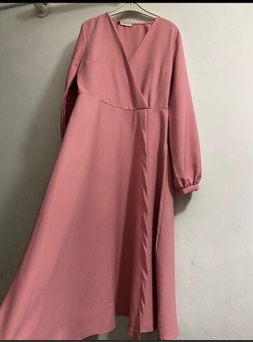 40 Beden pembe Renk Zara model kruvaze şahane pamuklu elbise#Yeni