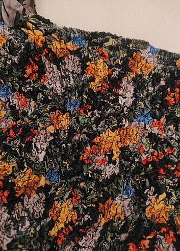 xs Beden Mavi marka tek kol crop