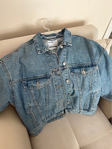 Bershka mavi kot ceket