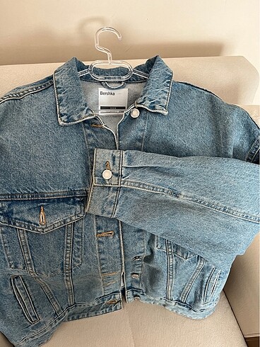 Bershka Bershka mavi kot ceket