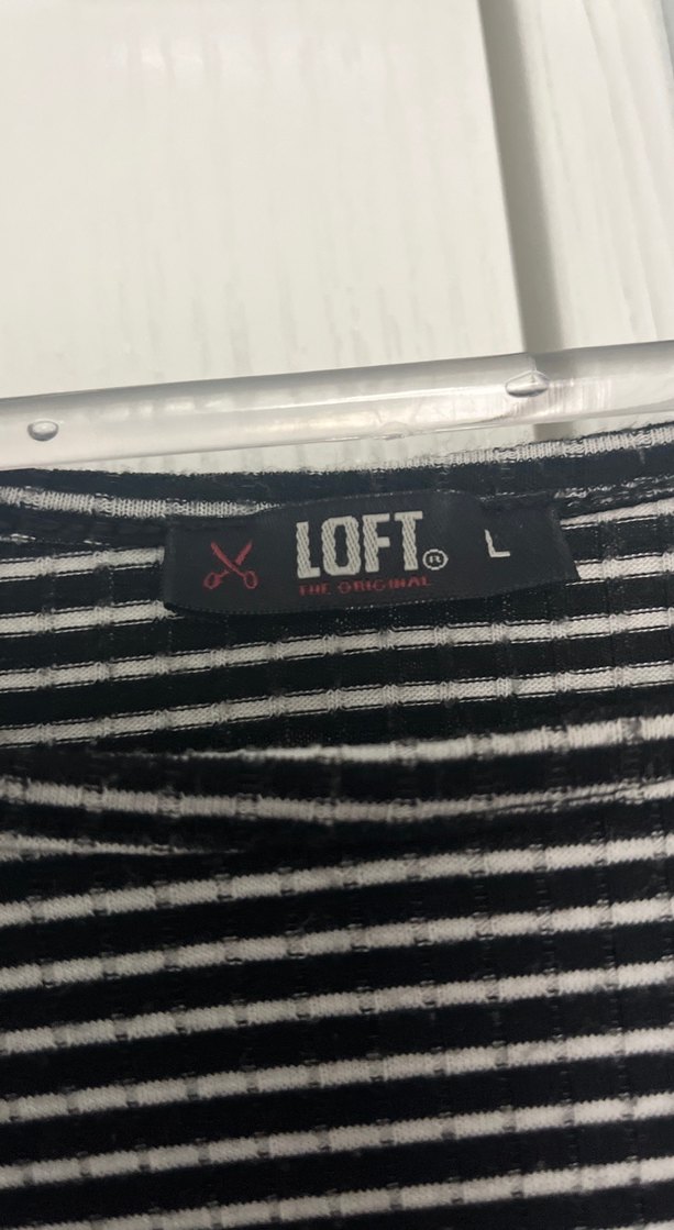 Çizgili Uzun Kollu Kadın Bluz - Görsel 2