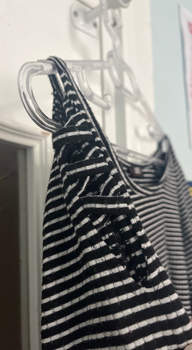 Çizgili Uzun Kollu Kadın Bluz - Görsel 3