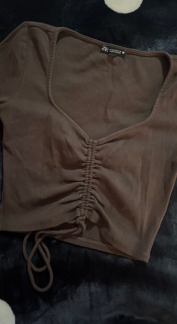 Kahverengi Kadın Bluz - Görsel 2