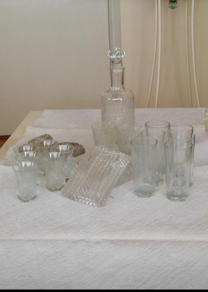 Kristal 18 parça çeşitli bardak. - Görsel 4