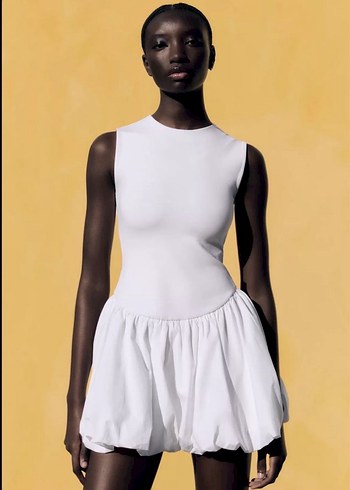 zara balon elbise - Görsel 2