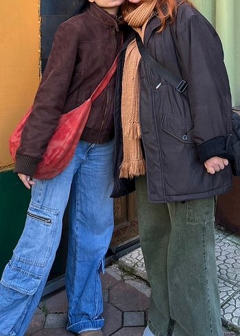 Vintage Kahverengi Süet Ceket - Görsel 3