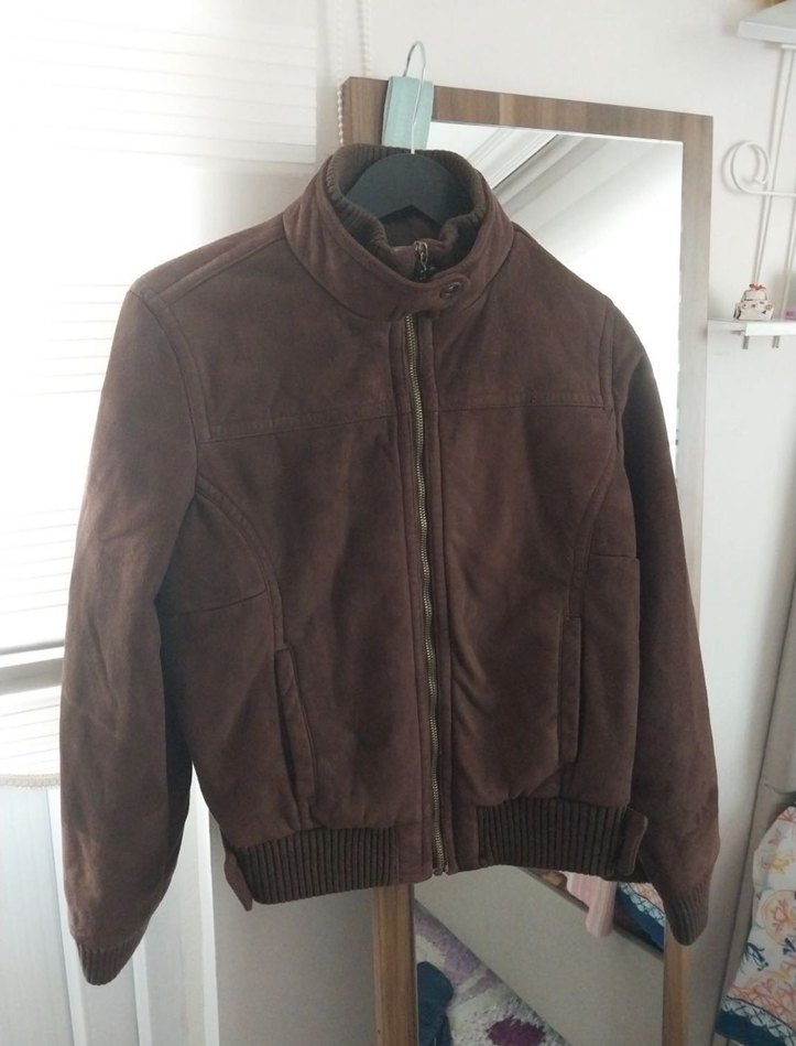 Vintage Kahverengi Süet Ceket - Görsel 2