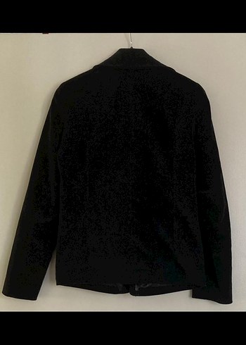 Siyah kadife Kadın Blazer Ceket - Görsel 2