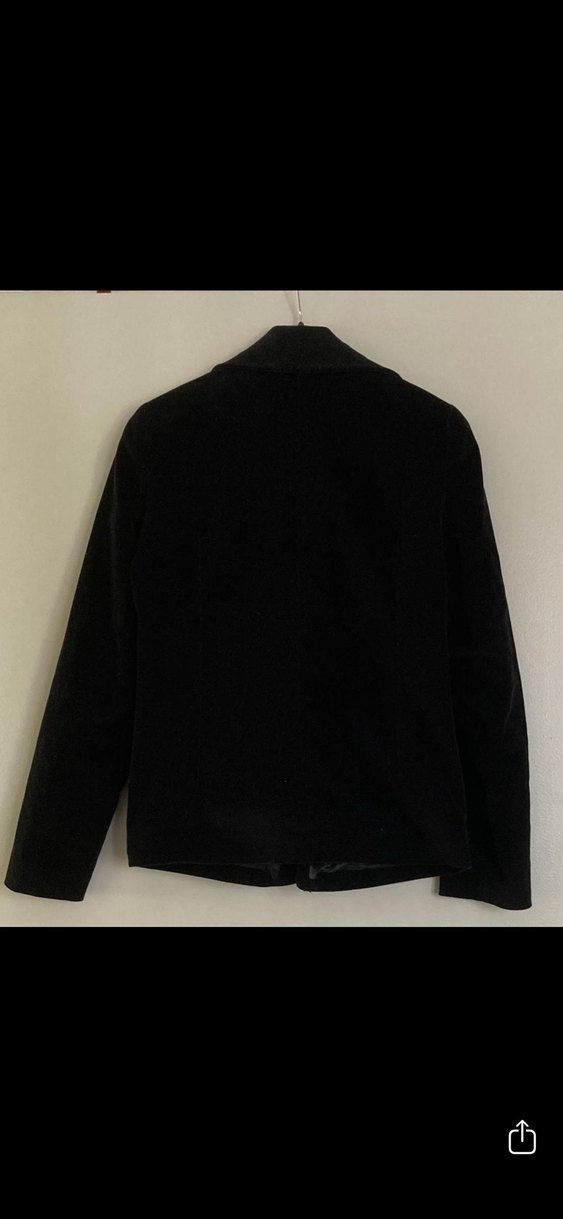 Siyah kadife Kadın Blazer Ceket - Görsel 2