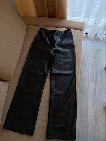 İçi şardonlu deri pantalon