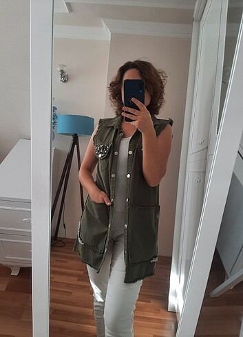 s Beden Haki rengi yelek