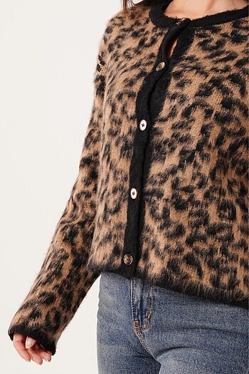 universal Beden Leopar hırka tam boy