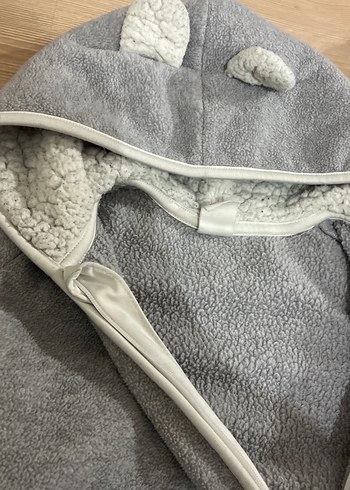 Gri Fermuarlı Bebek Tulumu - Görsel 2