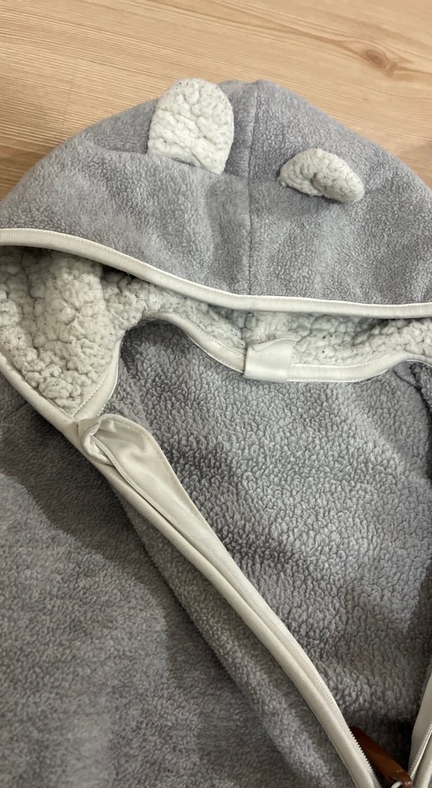 Gri Fermuarlı Bebek Tulumu - Görsel 2