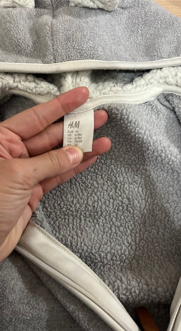 Gri Fermuarlı Bebek Tulumu - Görsel 3