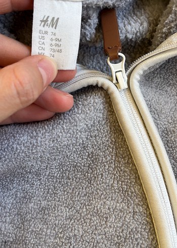 Gri Fermuarlı Bebek Tulumu - Görsel 2