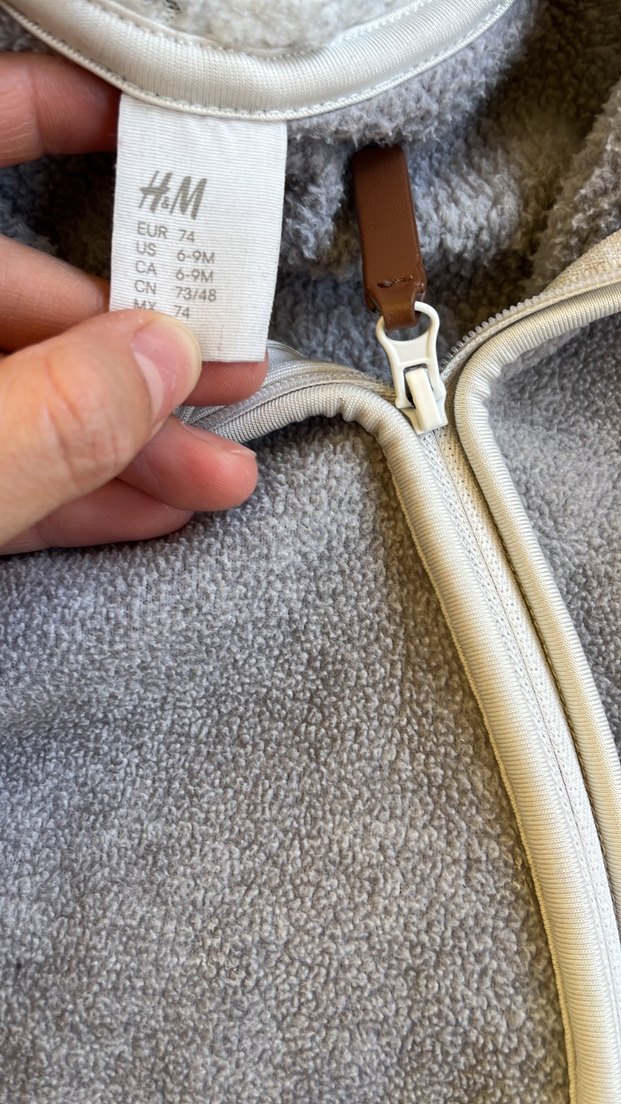 Gri Fermuarlı Bebek Tulumu - Görsel 2