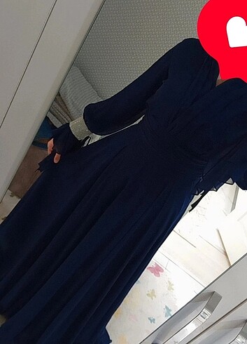 40 Beden Lacivert abiye 
