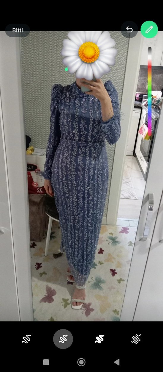 40-42 beden tesettür abiye - Görsel 2