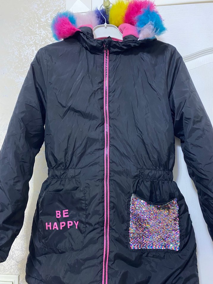 LCW Renkli Kapüşonlu Kız Çocuk Montu - Görsel 2