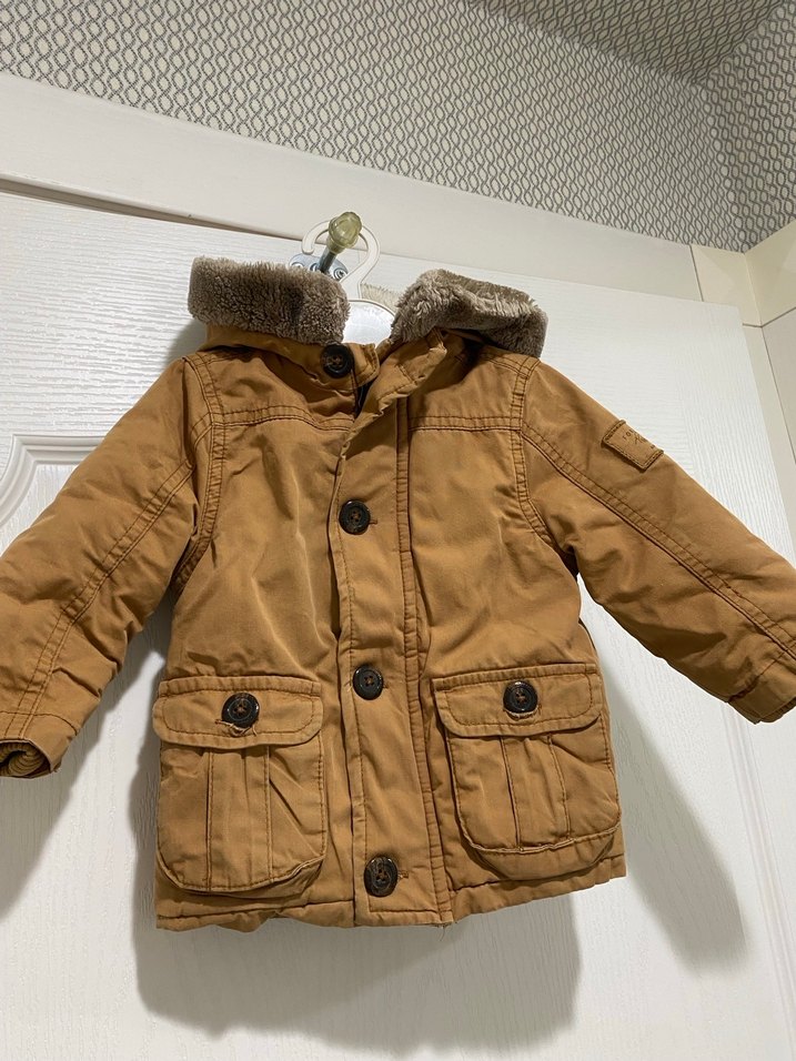 LCW Kahverengi Kürklü Erkek bebek Mont - Görsel 2