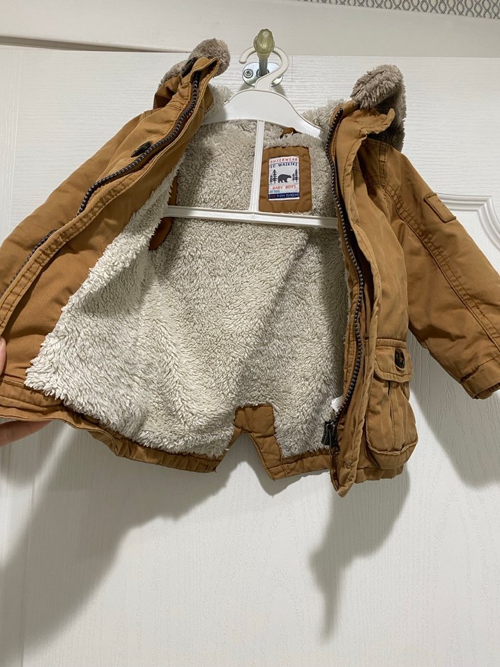 LCW Kahverengi Kürklü Erkek bebek Mont - Görsel 4