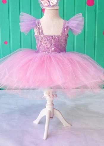 Zara Pembe Dantel Detaylı Bohem Kız Çocuk Elbisesi