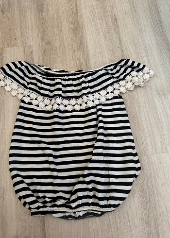 Kız Bebek Zebra Desenli Fırfırlı Tulum