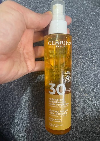 Clarins SPF 30 Yüksek Koruma Parlak Güneş Yağı - Görsel 5